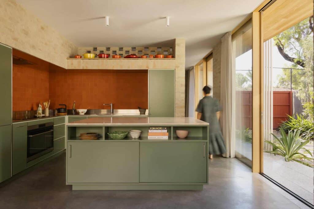 Oval house kitchen