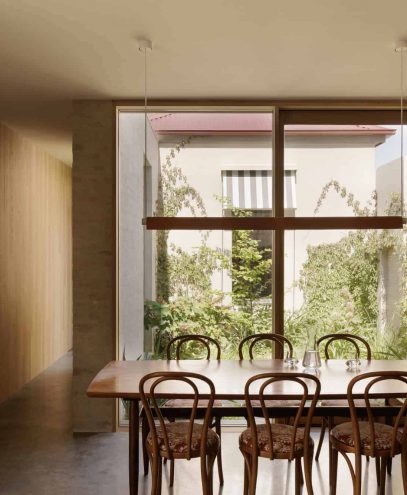 Oval house dining room